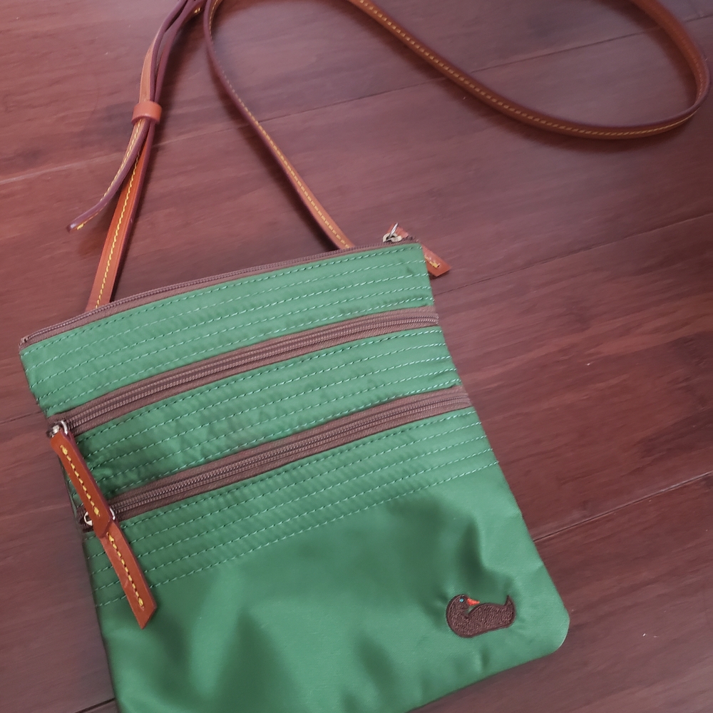 Dooney & Bourke Green and Brown Crossbody Bag
